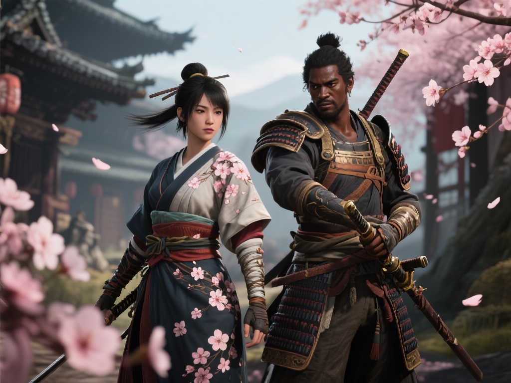 硬汉必看！《刺客信条：影》奈绪江与弥助樱花风战袍亮相